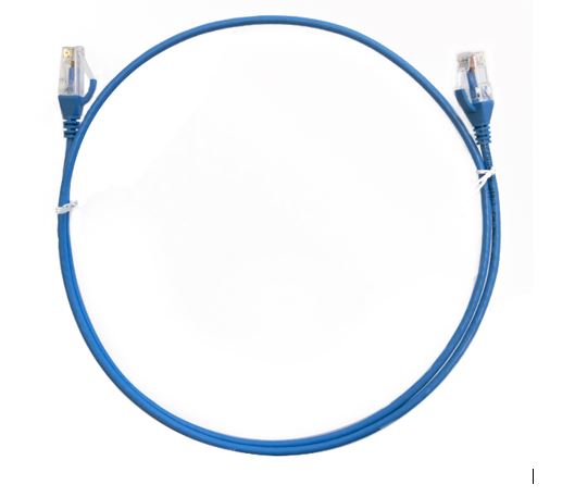 8ware CAT6 Thin Cable 1.5m / 150cm - Blue Color Premium RJ45 Ethernet Network LAN UTP Patch Cord 26AWG for Data, CAT6THINBL-1.5M