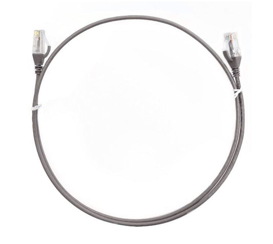 8ware CAT6 Ultra Thin Slim Cable 2m / 200cm - Grey Color Premium RJ45 Ethernet Network LAN UTP Patch Cord 26AWG for Data, CAT6THINGE-2M