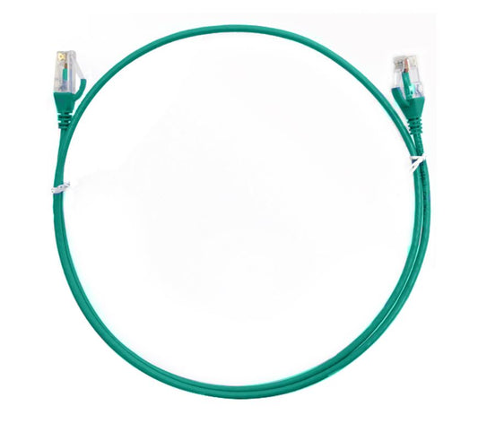 8ware CAT6 Ultra Thin Slim Cable 15m - Green Color Premium RJ45 Ethernet Network LAN UTP Patch Cord 26AWG for Data, CAT6THINGR-15M