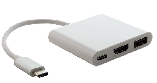 Astrotek USB 3.1 Type-C USB-C to USB-C HDMI USB-A Hub Adapter Converter Cable Male to Female 4K 30Hz for Apple MacBook Chromebook Pixel, AT-CMHDMIUSBCF