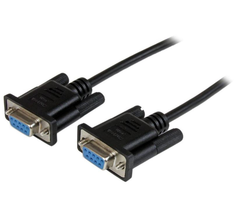 Astrotek 3m Serial RS232 Null Modem Cable - DB9 Female to Female 9 pin Wired Crossover for Data Transfer btw 2 DTE devices Computer Terminal Printer, AT-DB9NULL-FF-3