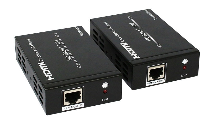 Astrotek HDMI Extender over RJ45 CAT5 CAT6 LAN Ethernet Network Converter Splitter for Foxtel Support 40m 4Kx 2K@30hz or 70m 1080p - a pair, AT-HDMIEXT-4K