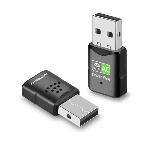 Astrotek AC600 mini Wireless USB Adapter Nano Dual Band WiFi External LAN Network Adaptor for PC MAC Desktop Notebook TV, NWAT-UWAC600