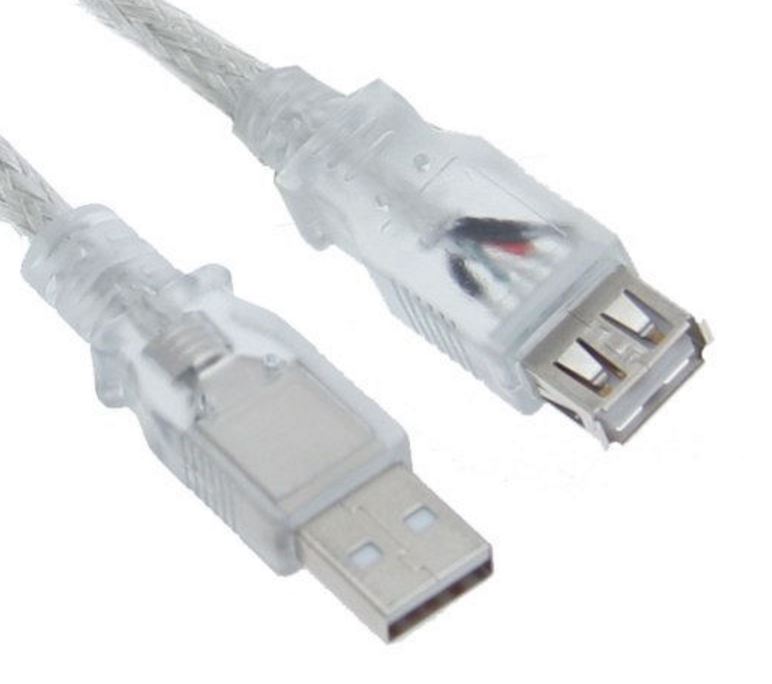 Astrotek USB 2.0 Extension Cable 5m - Type A Male to Type A Female Transparent Colour RoHS, AT-USB2-AA-5M