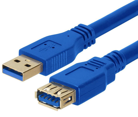 Astrotek USB 3.0 Extension Cable 2m - Type A Male to Type A Female Blue Colour, AT-USB3-AA-2M