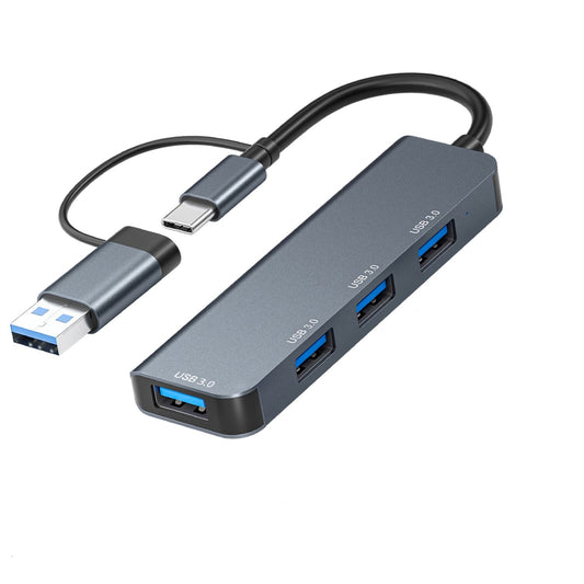Astrotek 4 Port High speed USB3.0 HUB U-Disk USB-A Keyboard Mouse Gamepad with USB A adapter Compatible with both USB A and USB C, AT-USB3HUB
