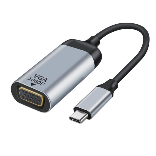 Astrotek USB-C to VGA Male to Female Adapter 15cm cable support 1080P@60Hz QWXGA WUXGA UXGA for iPad Pro Macbook Air Samsung Galaxy MS Surface Dell XP, AT-USBCVGA-MF15