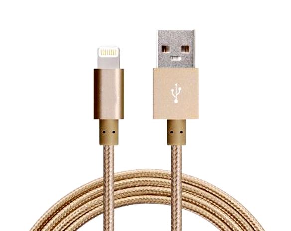 Astrotek 2m USB Lightning Data Sync Charger Gold Color Cable for iPhone X 9 8 7S 7 Plus 6S 6 Plus 5 5S iPad Air Mini iPod, AT-USBLIGHTNINGG-2M