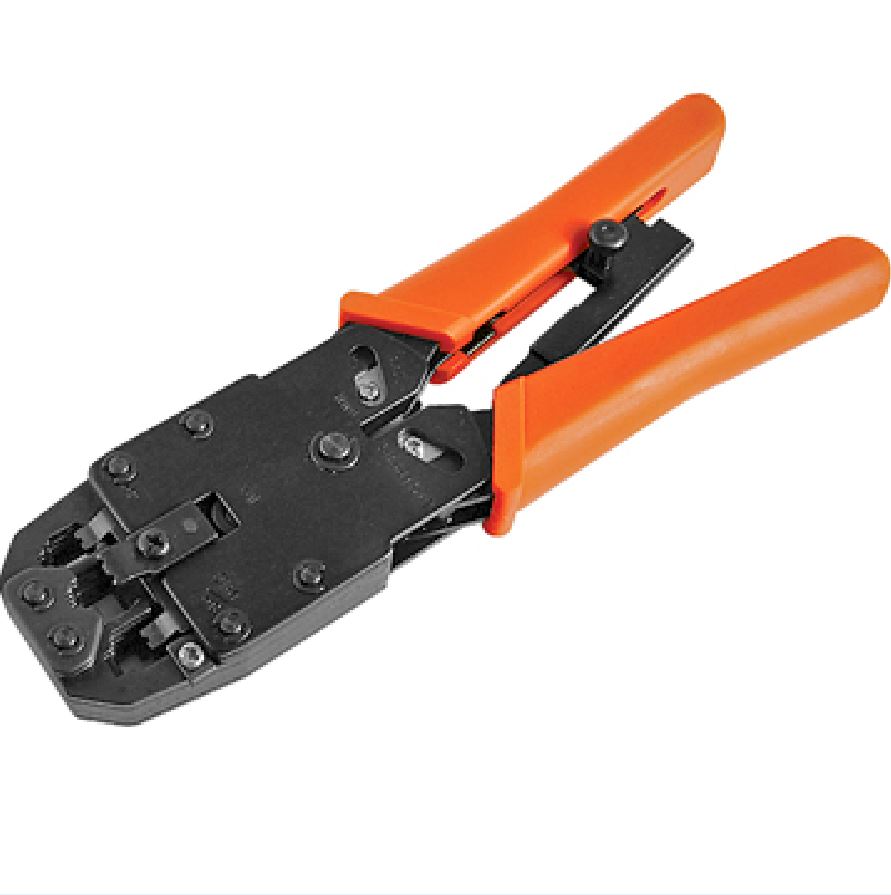 Astrotek 8 pins RJ-45 6 pins RJ-12 4 pins RJ-11 Crimper Cut Strip Crimping Tool Kit with Ratchet Orange Colour Hood RoHS ~CBC-RJ1245, ATP-TOOL-CT-(4/6/8)
