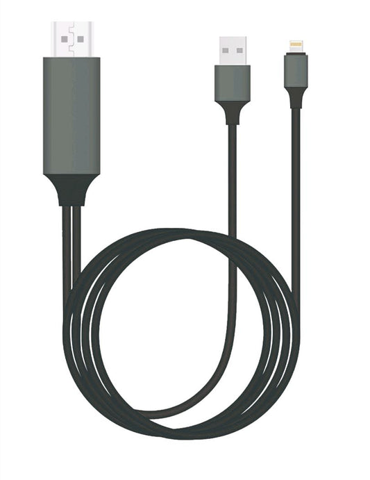 8Ware HDMI to Lightning 2m Cable for iPhone & iPad Plug & Play lightning device to HD TV or Monitor Retail Packaging, GEN-CABLIGHTNINGTV-2