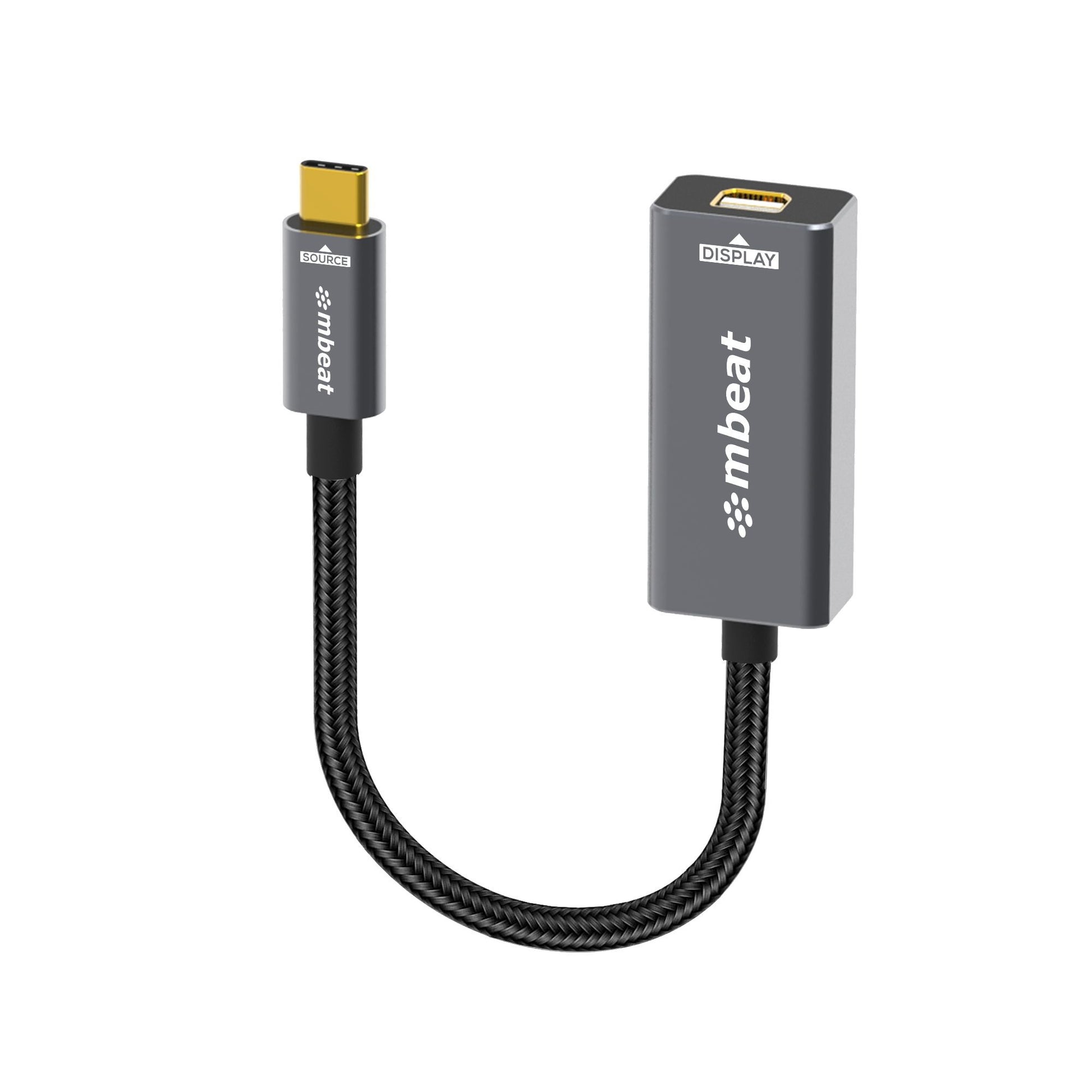 mbeat Tough Link USB-C to Mini DisplayPort Adapter Host Interface: USB-C 3.2 Gen 2 Up to 4K@60Hz (3840x2160) Product Weight: 19.2g, MB-XAD-CMDPF