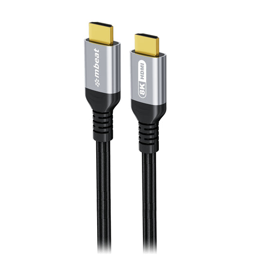 mbeat Tough Link 1.5m Certified 8K HDMI Cable - Space Grey HDMI 2.1 (male) to HDMI 2.1 (male) 50cm x 2.02cm x 1.13cm, MB-XCB-8KHDM15
