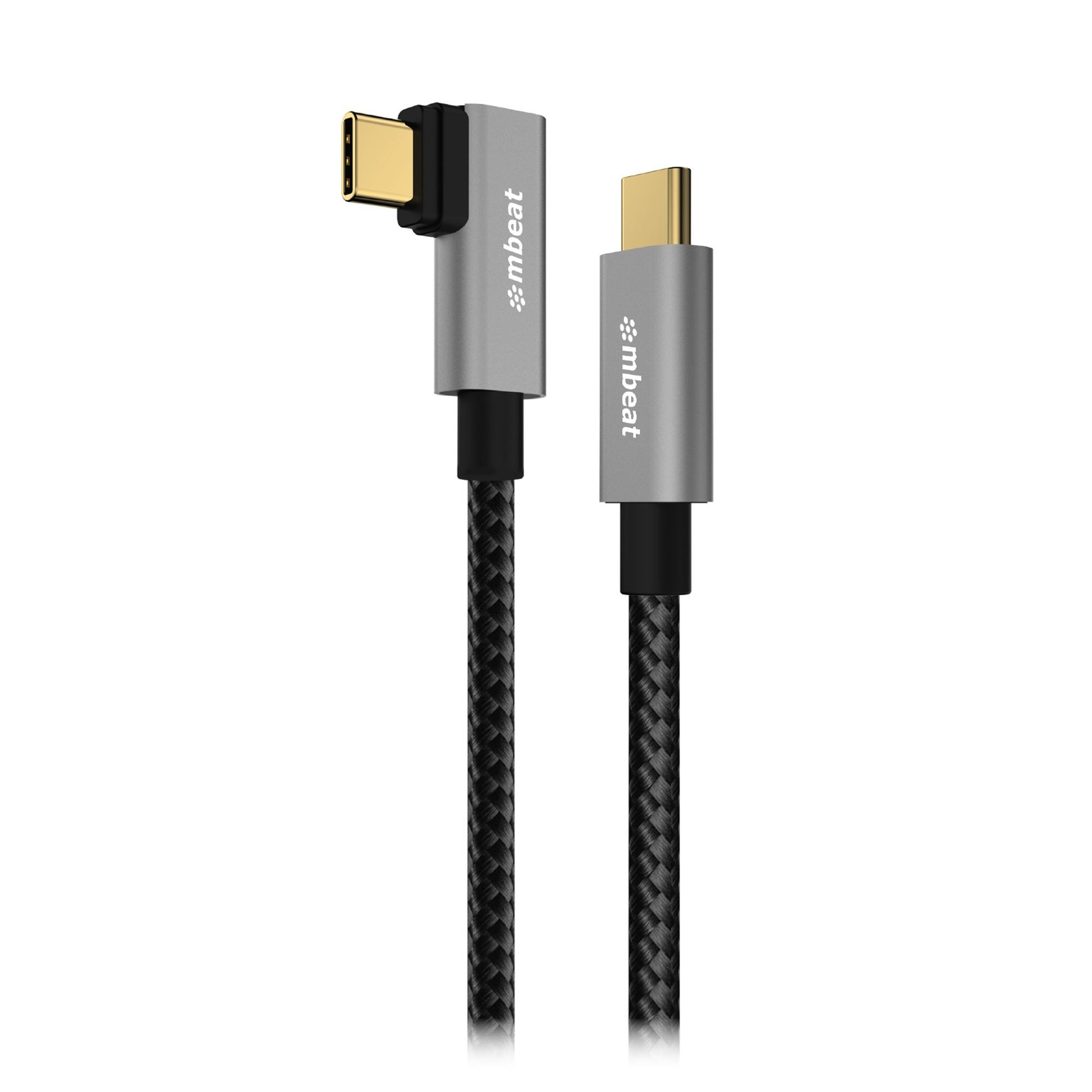 mbeat Tough Link 1.8m L-Shape USB 3.2 Gen2 USB-C Cable - Space Grey Data Transfer Rate: Maximum 10Gbps Video Resolution: Maximum 4K/60Hz Weight 85g, MB-XCB-LSC2C180