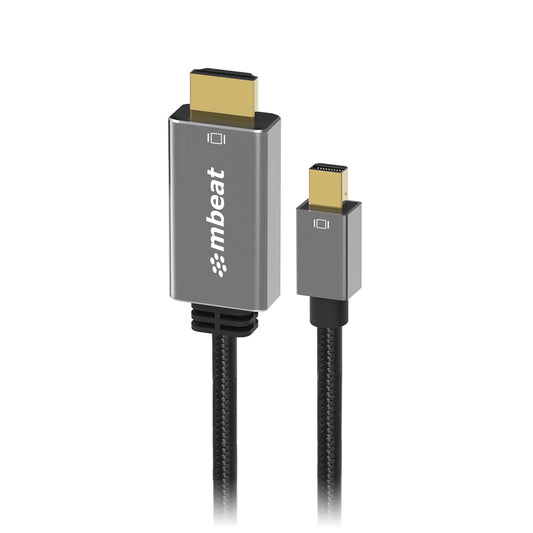 (LS) mbeatÂ® Tough Link 1.8m Mini DisplayPort to HDMI Cable - Space Grey Package Weight: 100g HDMI Cable Mini Displayport  Package Weight: 100g