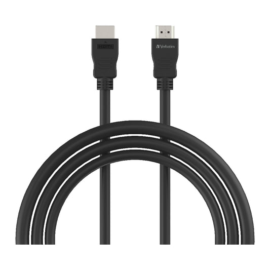 Verbatim HDMI 1.4b Cable 1m - Support 4K FHD, 3D Compatible, Audio Return Channel (ARC) HIgh Performance Premium Cable. Black Colour, 66577