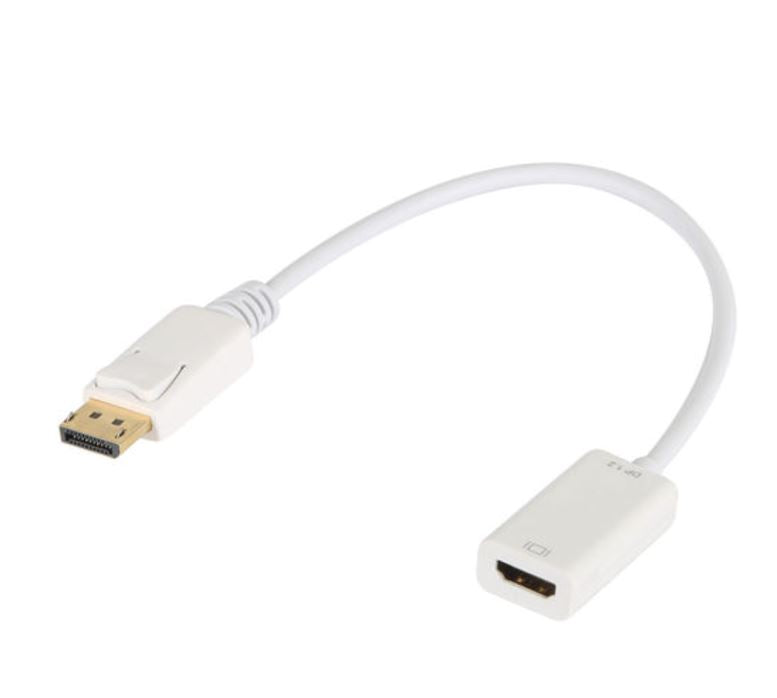 8ware DisplayPort DP to HDMI Male to Female Adapter Cable High-resolution suppor 20cm Length Use for movies, presentations, photo slideshows and more, MP355