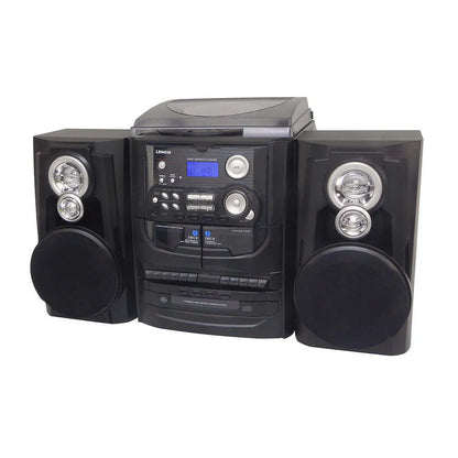 Lenoxx 3-CD System with Dual Cassette 3-Speed Turntable AM/FM Radio - CD7400N