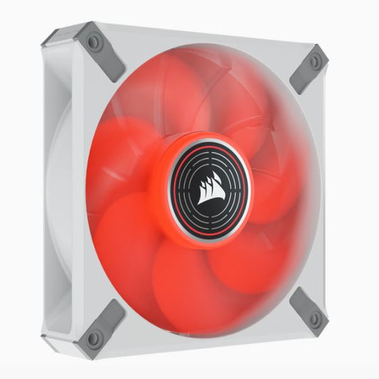 Corsair ML ELITE Series, ML120 LED ELITE WHITE, 120mm Magnetic Levitation Red LED Fan with AirGuide, Single Pack(LS), CO-9050126-WW