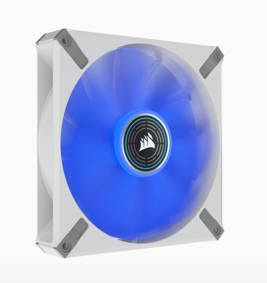 Corsair ML ELITE Series, ML140 LED ELITE WHITE, 140mm Magnetic Levitation Blue LED Fan with AirGuide, Single Pack(LS), CO-9050131-WW