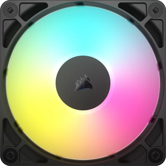 Corsair RS120 ARGB 120mm PWM Fan Single Pack, STATIC PRESSURE Flow Type, 2100 RPM, 72.8 CFM, 36 dBA, CO-9050180-WW