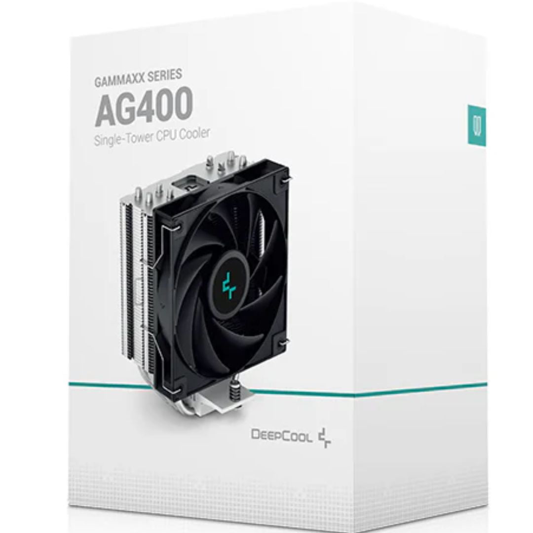 DeepCool AG400 CPU Cooler 4 Heat Pipes, 120mm PWM Fan, Intel LGA1851/1700/1200/115X AMD AM5/AM4, R-AG400-BKNNMN-G-1