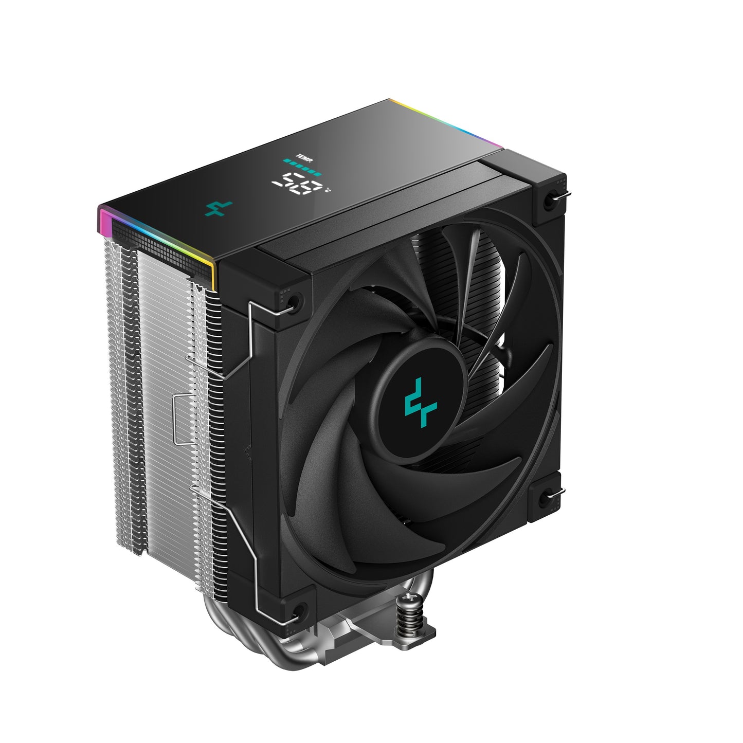 DeepCool AK500S Digital SE CPU Cooler, Status Display, ARGB LED Strips, 5 x Heat Pipe,Intel LGA1851/1700/1200/1151/1150/1155 /AM5/AM4, R-AK500S-BKADMN-GJD