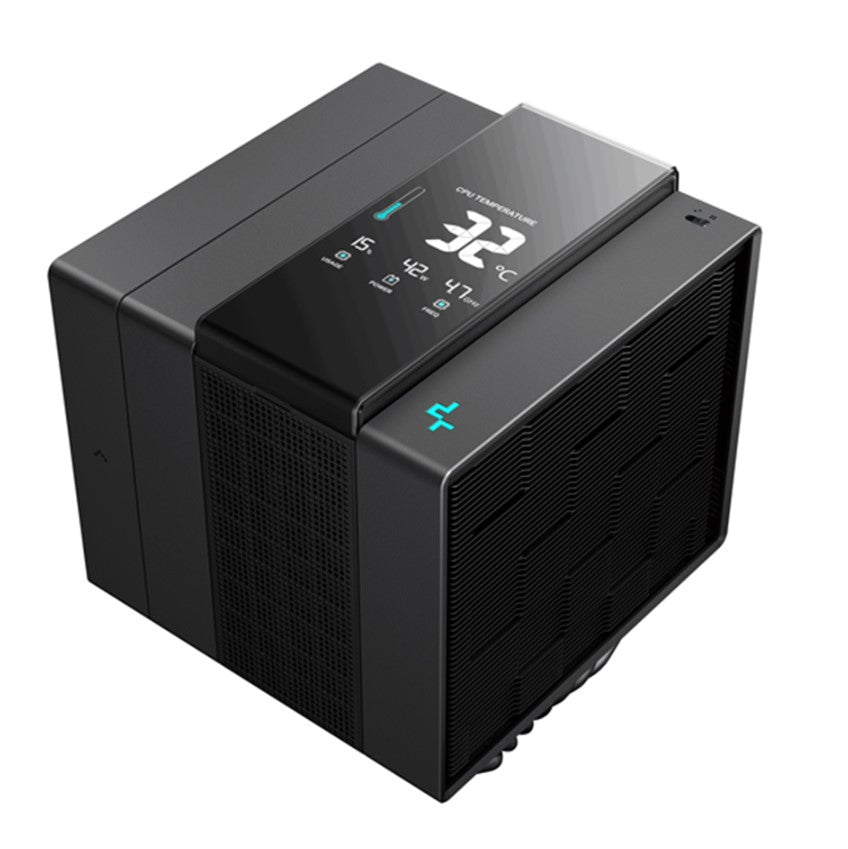 DeepCool ASSASSIN IV VC VISION DIGITAL Air Cooler, TDP 300W, Quad-Segmented Dashboard Display, Silent 3-phase 6-slot 4-pole fans (120mm and 140mm), R-ASN4-BKNVMD-G