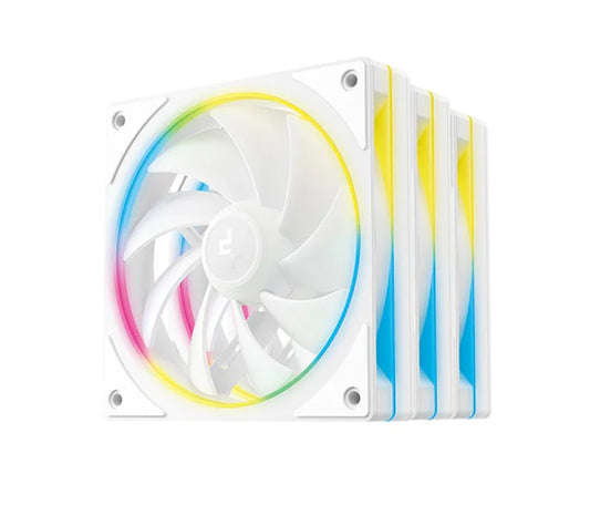 DeepCool FL12 SE WH 3 Pack 120mm Performance ARGB Fans , Hydro Bearing 120x120x25 mm(LxWxH), R-FL12SE-WHAPN3-G
