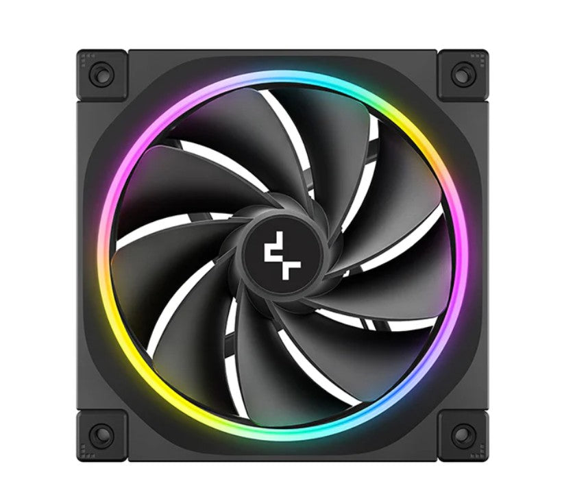 DeepCool FL12R 120mm Unique Addressable RGB High Performance Fans, Low Noise, 4-pin PWM, Fluid Dynamic Bearing, R-FL12R-BKAPN1-G