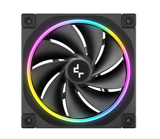 DeepCool FL12R 120mm Unique Addressable RGB High Performance Fans, Low Noise, 4-pin PWM, Fluid Dynamic Bearing, R-FL12R-BKAPN1-G