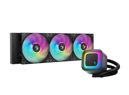 DeepCool LE360 V2 Liquid Cooler 360 mm 6th Gen Pump up to 3400 PWM, Hydro Bearing, IntelLGA1851/1700/1200/1151/1150/1155, AMDAM5/AM4, R-LE360-BKAMMC-G-2
