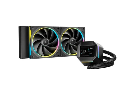 DeepCool LM240 ARGB Liquid Cooler With Mini LCD Screen IntelLGA1851/1700/1200/1151/1150/1155 AMDAM5/AM4, R-LM240-BKDMMC-1