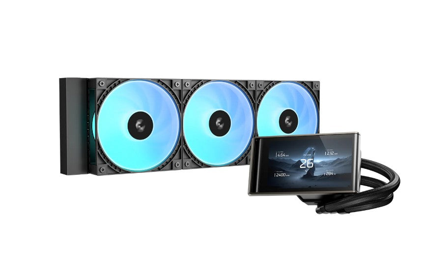 DeepCool LT360 VISION ARGB Liquid Coole 4.5 Ultrawide LCD Screen, Adjustable Viewing Angle, IntelLGA1851/1700/1200/1151/1150/1155 AMDAM5/AM4, R-LT360VISION-BKAMMC-G-1