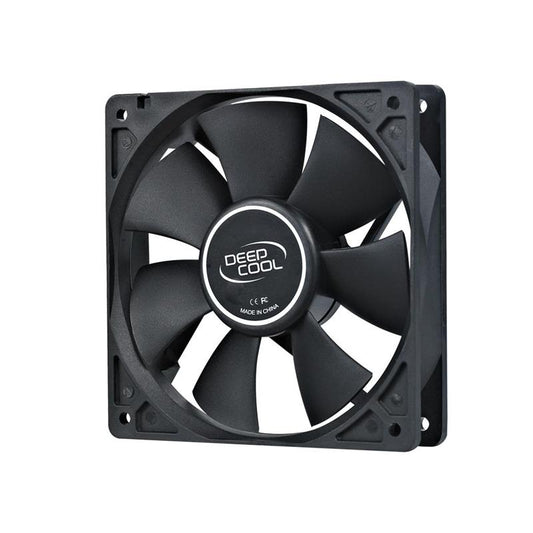 DeepCool XFAN 120 120mm Hydro Bearing Case Fan 3 Pin / Molex Connector, Black Stealth Appearance, Ideal for System Builds, Low RPM 26dB LS, DP-FDC-XF120