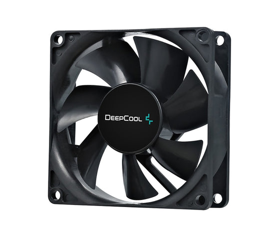 DeepCool 80mm Hydro Bearing Case Fan Molex 20dB 1800rpm 82g, High Quality Black Material, Low RPM, DP-FDC-XF80