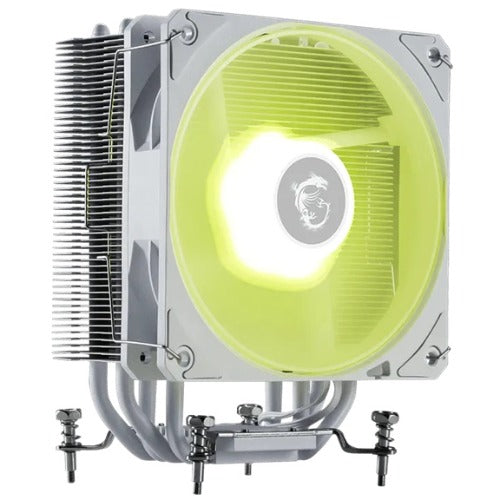 MSI MAG COREFROZR AA13 - WHITE - 120x120x25mm, 2070RPM, 62.6CFM, 30.1dBA, 4xÃ˜6mm, 152x121x94.5mm, ARGB, AM4/AM5, LGA1700/1851, PWM, 40Khrs, 1.44W, MAG COREFROZR AA13 WHITE