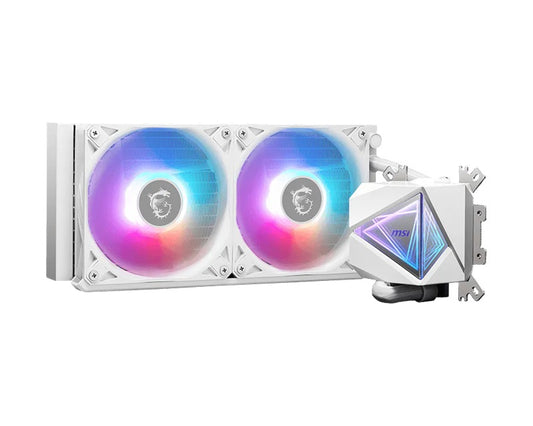 MSI MAG CORELIQUID I240 White Liquid CPU Cooler, LGA 1150/1151/1155/1156/1200/1700+ Next gen AM5/AM4 3y warranty