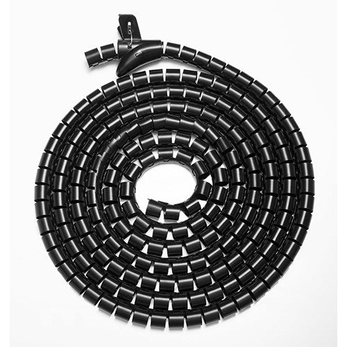 Brateck 30mm/1.2' Diameter Coiled Tube Cable Sleeve Material Polyethylene(PE) Dimensions 1000x30mm -Black(LS), HC-30-B