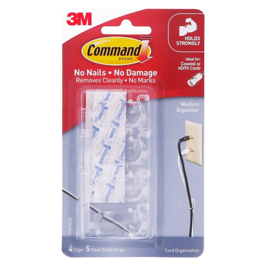 CMD Cord Clip17301CLR Pk4 Bag6