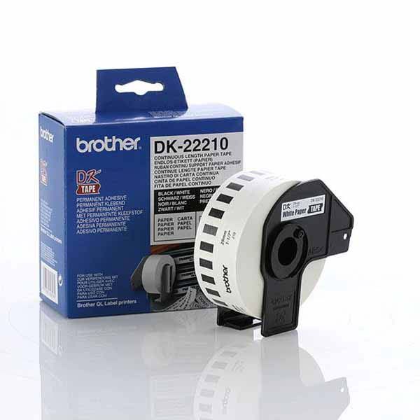Brother White Cont. Paper Roll Direct Thermal Roll 2.9x 30.5m, DK-22210
