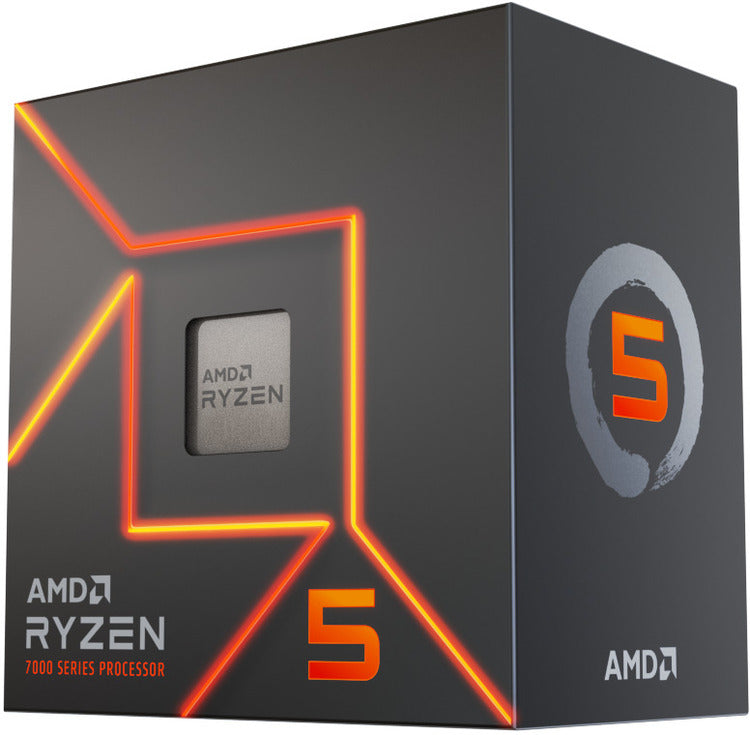 AMD (LS)AMD Ryzen 5 7600 6 Cores / 12 Threads, 65 watts, Max Freq 5.2Ghz, 38MB Cache, Wraith Stealth Cooler & Radeon Graphics, 100-100001015BOX
