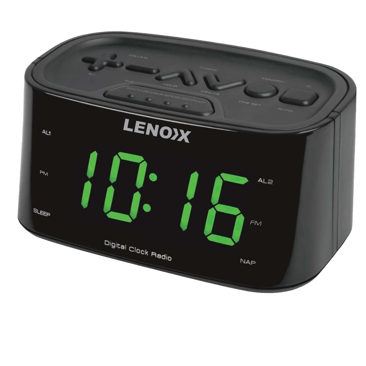 Lenoxx AM/FM Clock Radio with USB Charging Port - CRU3128