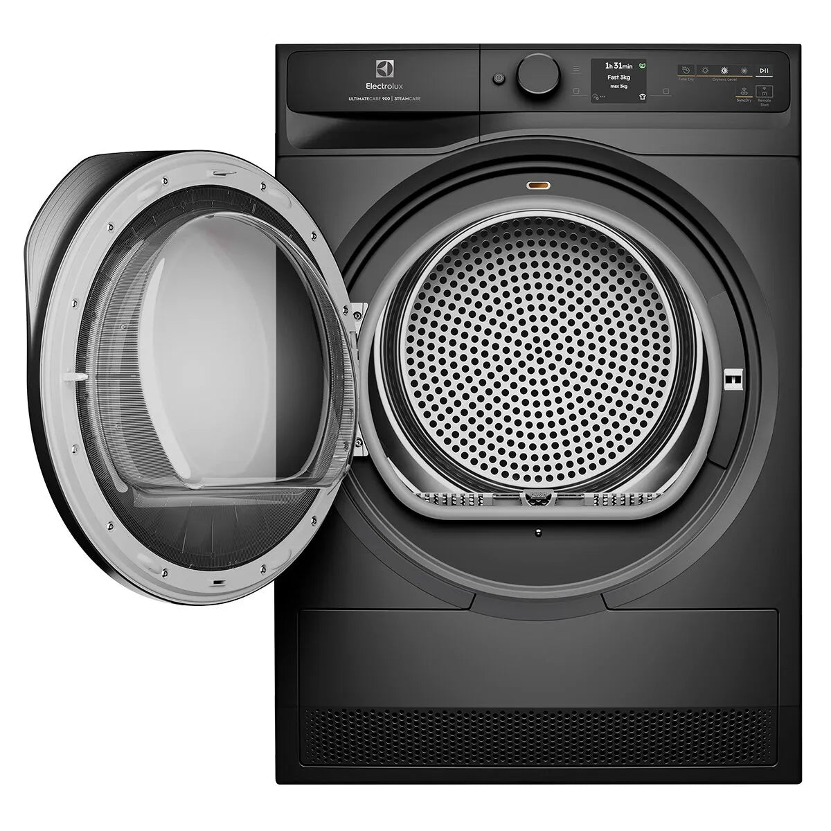 Electrolux 9kg UltimateCare 900 Steam Heat Pump Dryer - Dark Onyx EDH902R9SC