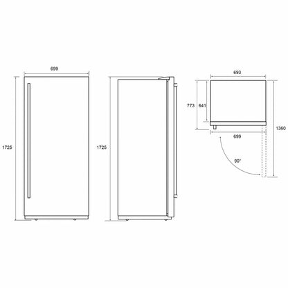 Electrolux 466L Upright All Fridge - Stainless Steel ERE5047SC-R
