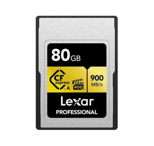 Lexar Professional CFexpress Type A card Gold series-CFexpress Type A Professional Gold Series, up to 900MB/s read, 800MB/s write 80GB, LCAGOLD080G-RNENG
