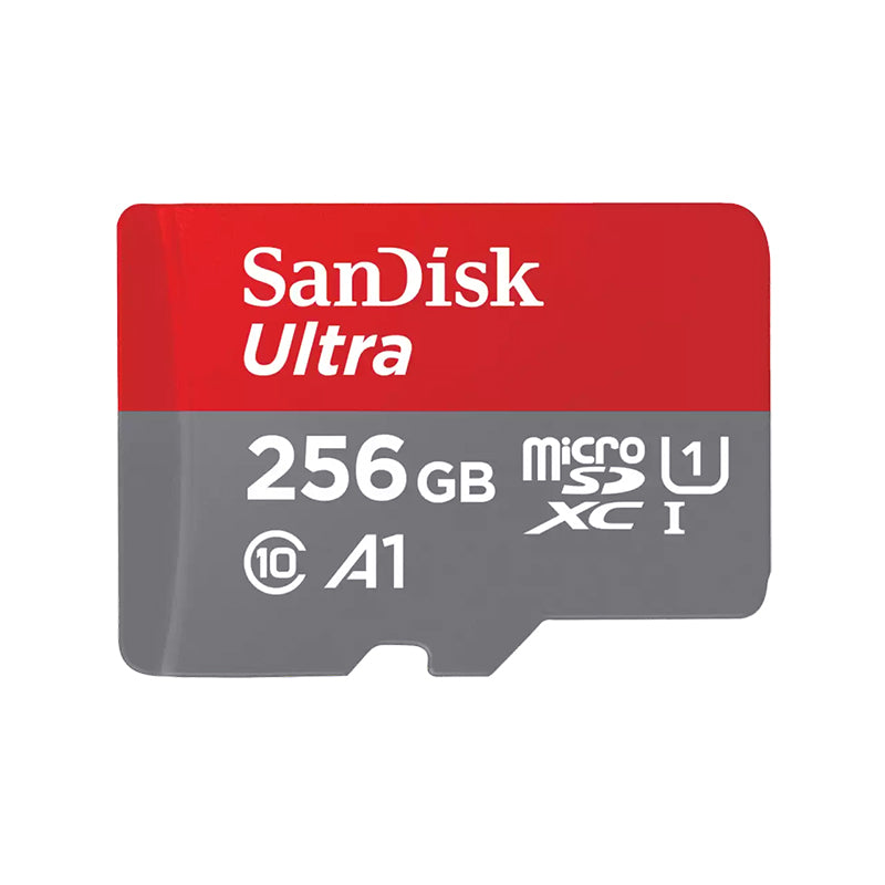 SanDisk Ultra 256GB microSD SDHC SDXC, 256 GB, 150 MB/S, 2 Years Warranty, SDSQUAC-256G-GN6MN