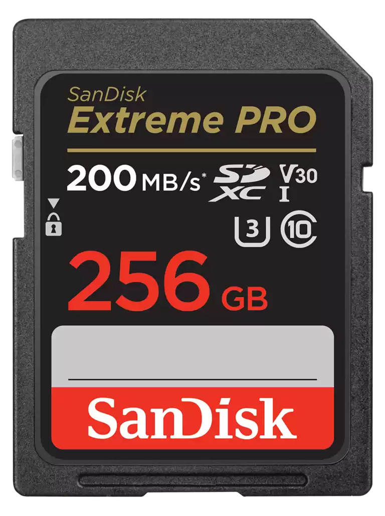 SanDisk 256GB Extreme PRO Memory Card 200MB/s Full HD & 4K UHD Class 30 Speed Shock Proof Temperature Proof Water Proof X-ray Proof Digital Camera, SDSDXXD-256G-GN4IN