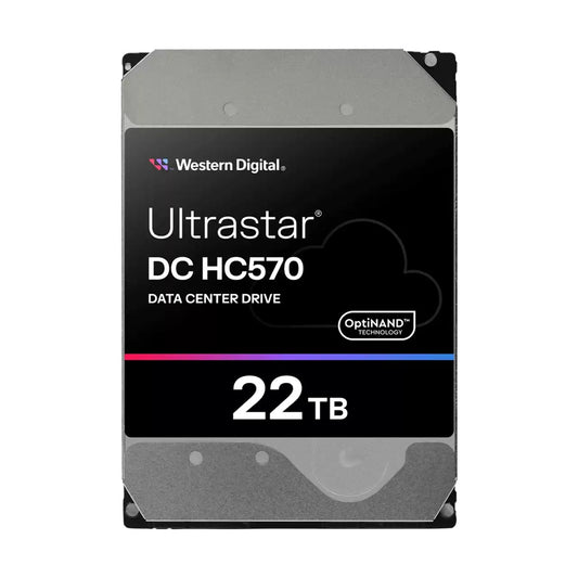 Western Digital Ultrastar DC HC570 22TB: 3.5',SAS, 7200 RPM, 291MB/s, CMR, 512MB cache, TCG, 147x101.6x26.1mm, 750g, 5-60°C, 5Y Warranty, 0F48051