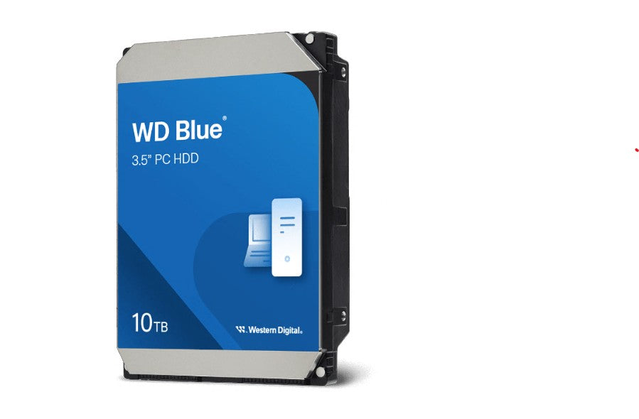 Western Digital WD Blue PC Desktop Hard Drive - 10TB, 3.5', SATA, up to 260MB/s, 7200 RPM, CMR, 512MB, 2Y Warranty, WD100EAGZ