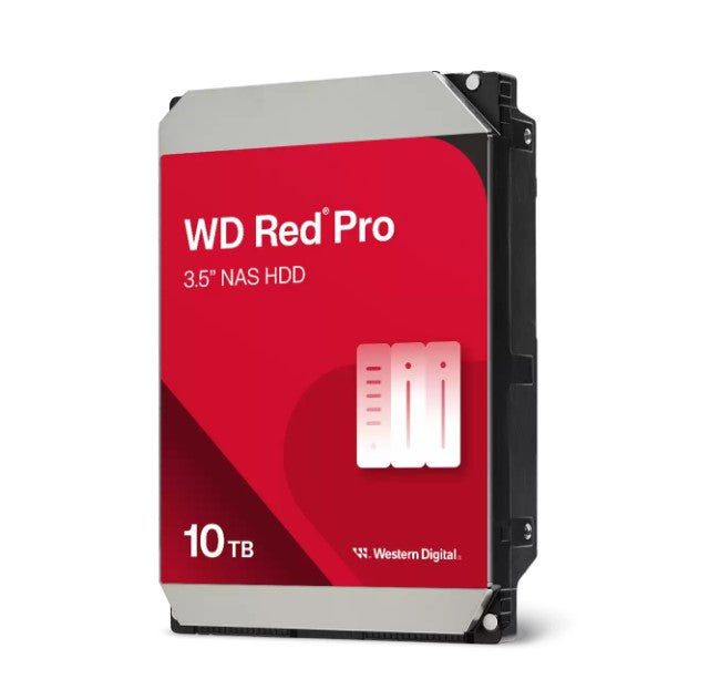 Western Digital WD Red Pro 10TB 3.5' NAS HDD SATA 7200RPM 512MB up to 267MB/s CMR 5yrs warranty, WD103KFBX